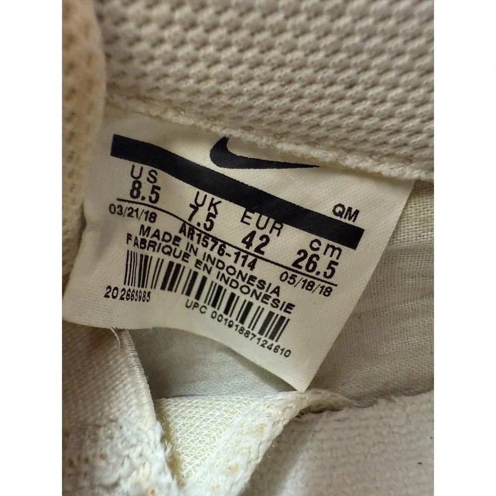 Nike SB Blazer Low AR1576-114 White‎ Leather Skate Shoes Men 8.5